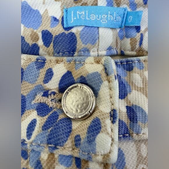 J. McLaughlin Watercolor Print Slim Fit Mid Rise Jeans Size 0 - Picture 4 of 10